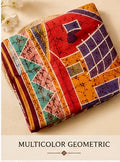 Multicolor Geometric — Pure Mulberry Silk Hand Batik Sari