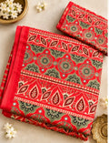 Mirrored Ajrak Semi-Modal Saree