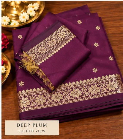 Festive Semi Silk Saree with Zari Pallu