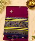 Plum Wine Semi Silk Kanjeevaram