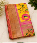 Soft silk Jamdani with Paithani muniya border
