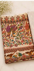 Soft Silk Pashmina Saree — Dancing Figures
