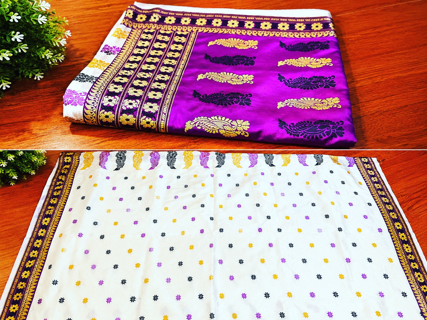 Cream Assam Pat Silk