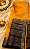 Turmeric Yellow Kanjeevaram Silk