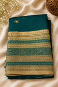 Peacock Teal Semi-Silk