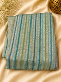 Teal Blue Pure Georgette